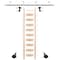 Quiet Glide Ladder 9.92 ft. Unfinish Maple Black Hook Roller Kit with 8 ft. Rail QG.510-10MA-08-V.08 - alternate 1
